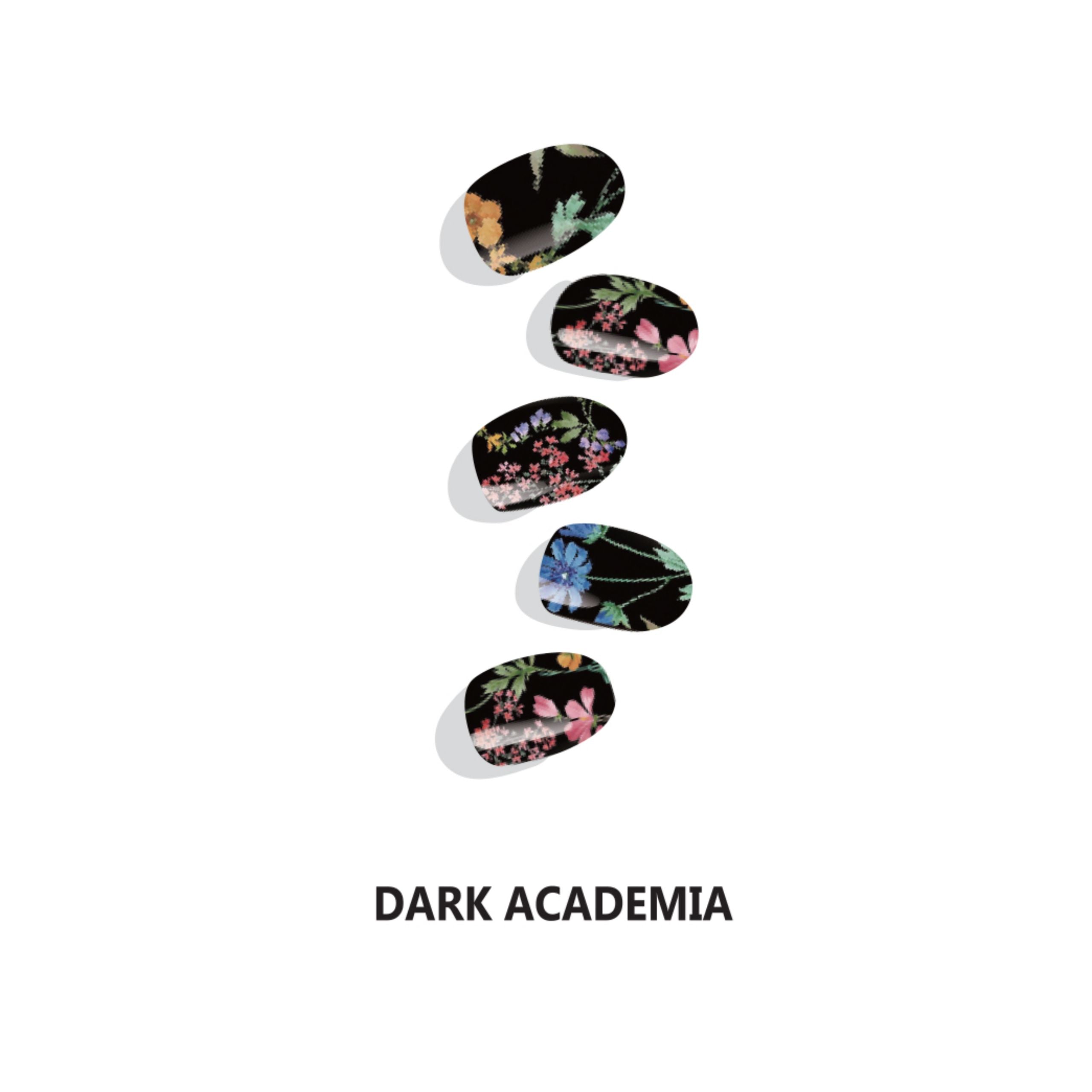 Dark Academia Semicured Gel Nail Wraps