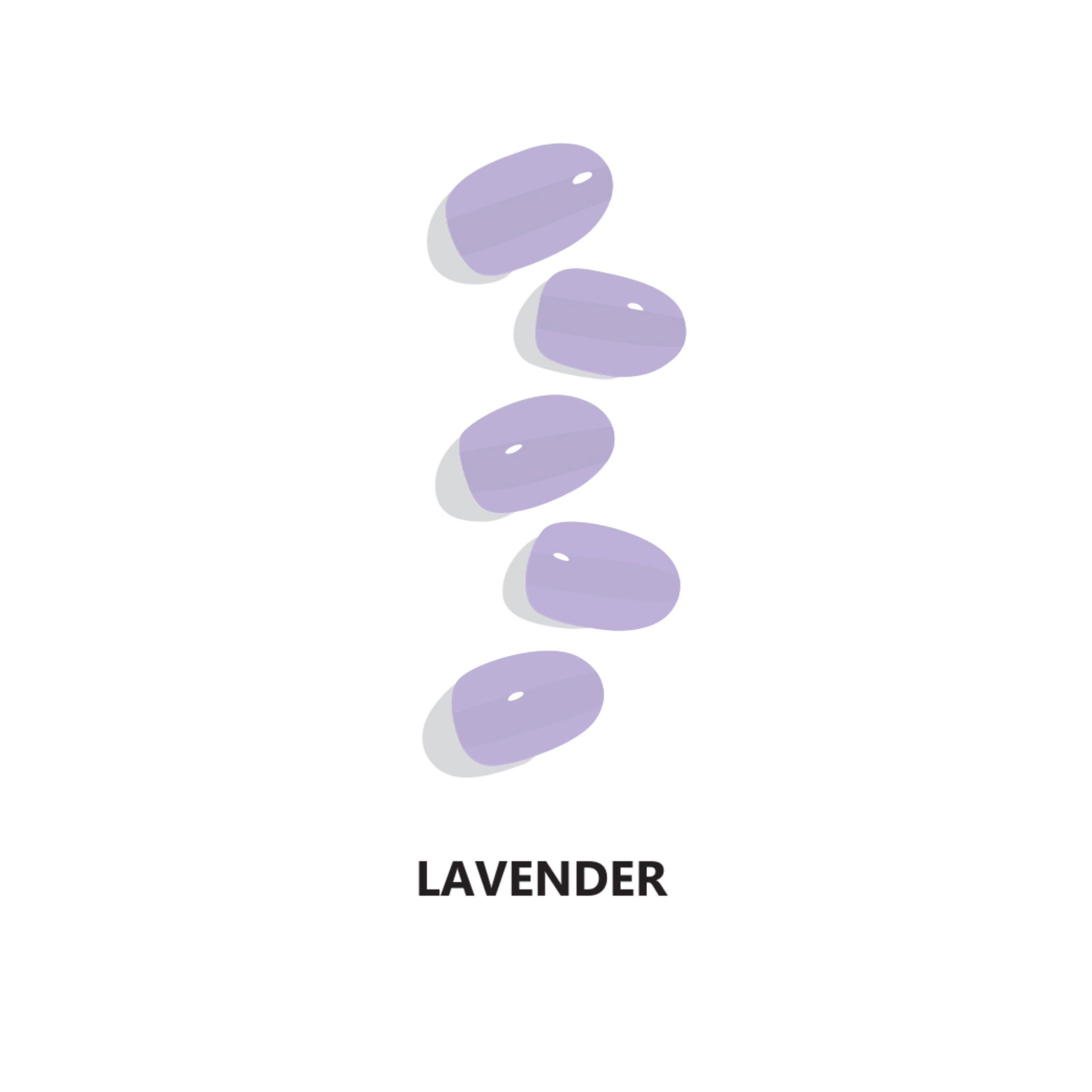 Lavender Semicured Gel Nail Wraps