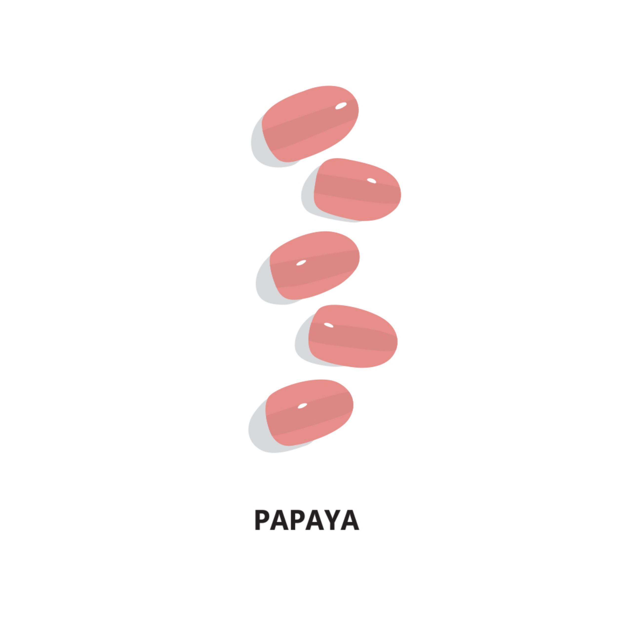 Papaya Semicured Gel Nail Wraps