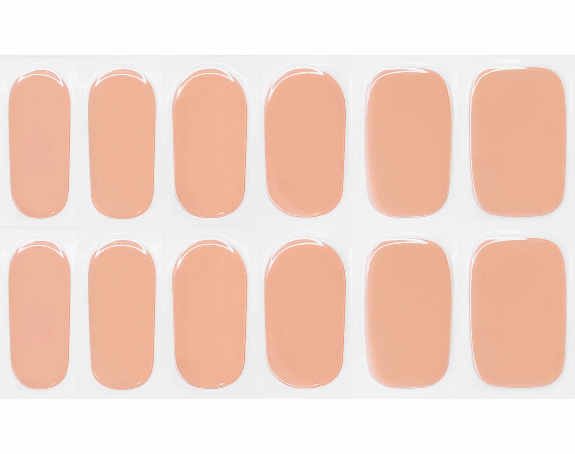 Peach Semicured Gel Nail Wraps