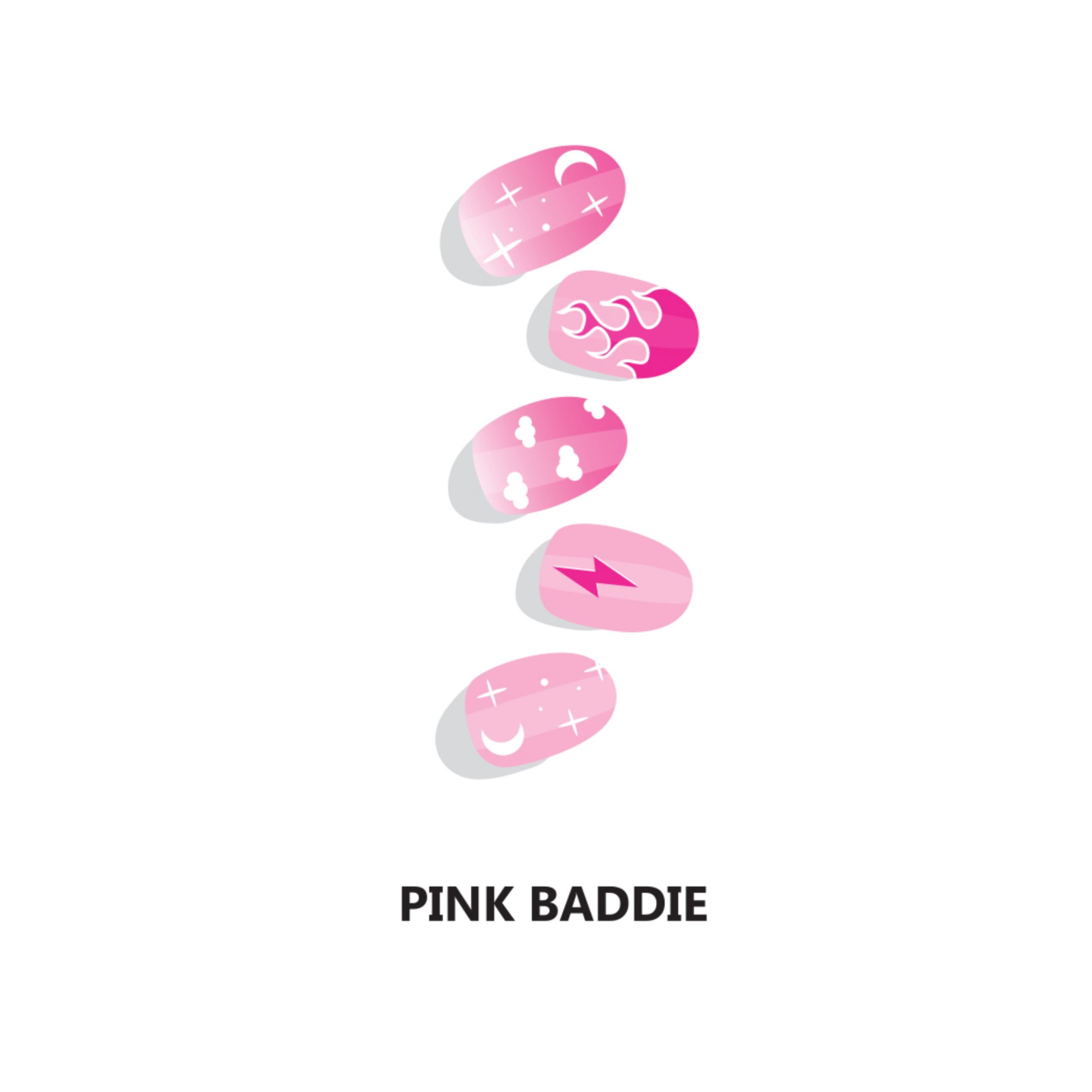 Pink Baddie Semicured Gel Nail Wraps