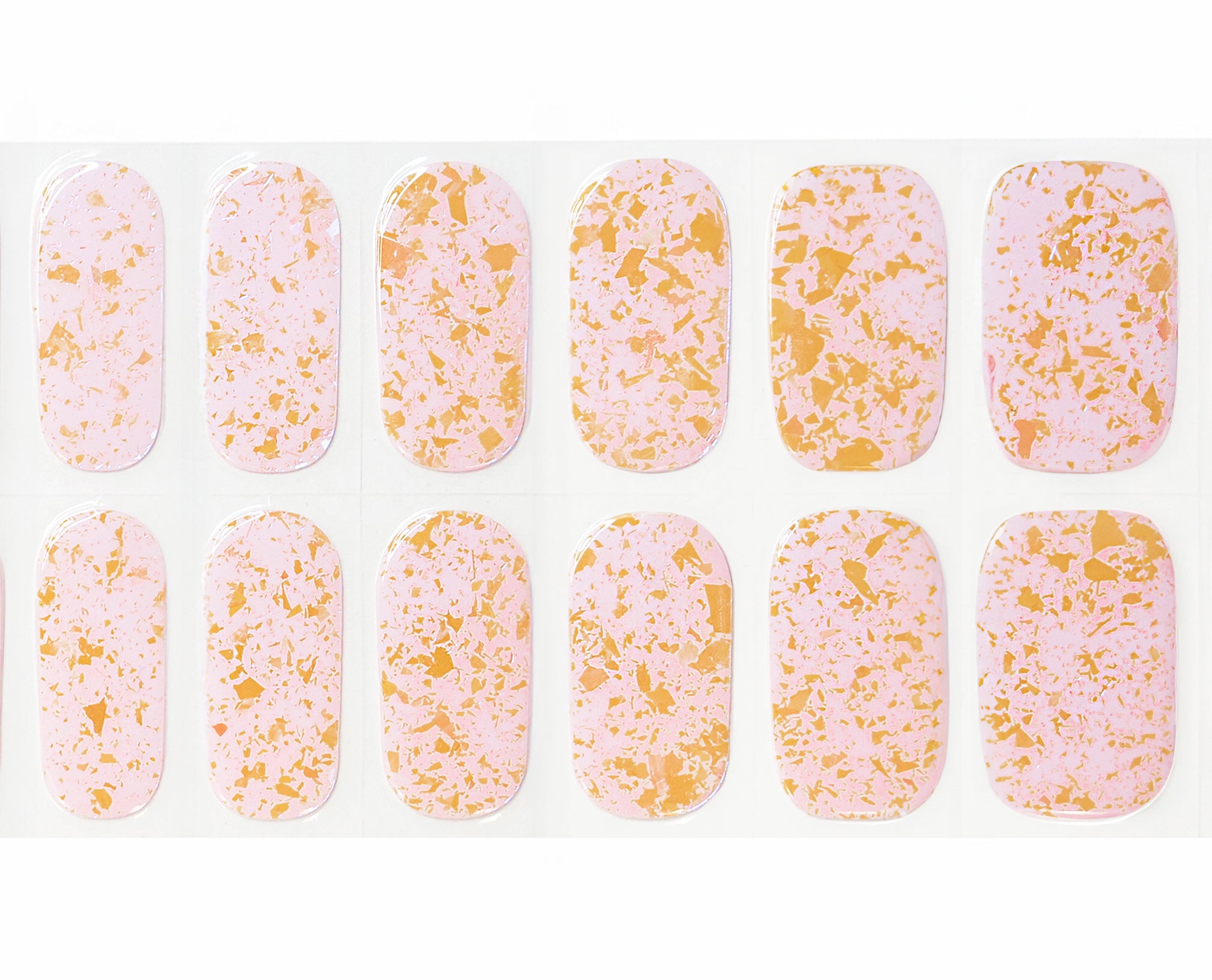 Pink Fleck Semicured Gel Nail Wraps