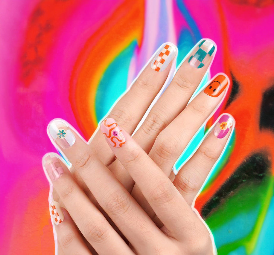 Groovy Gal Semicured Gel Nail Wraps