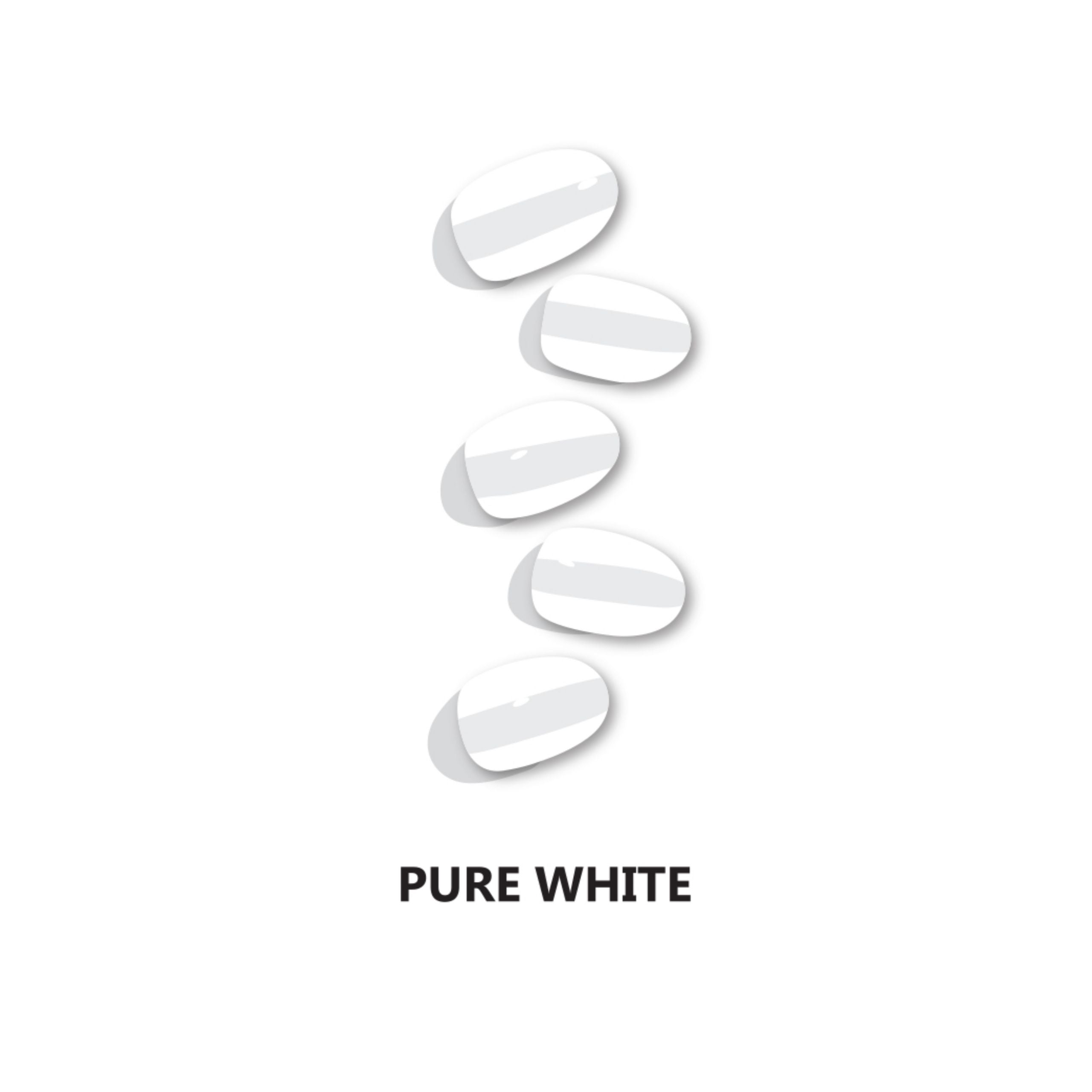 Pure White Semicured Gel Nail Wraps