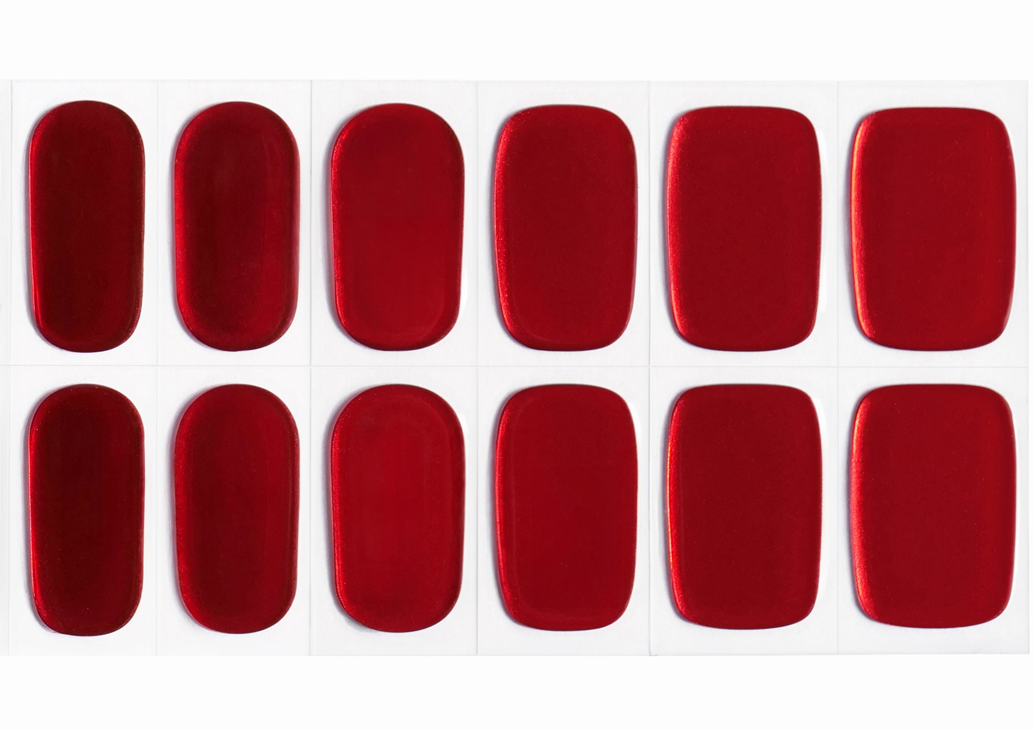 Red Bauble Semicured Gel Nail Wraps