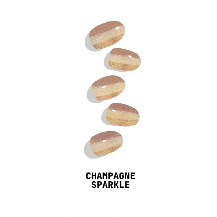 Champagne Sparkle Semicured Gel Nail Wraps