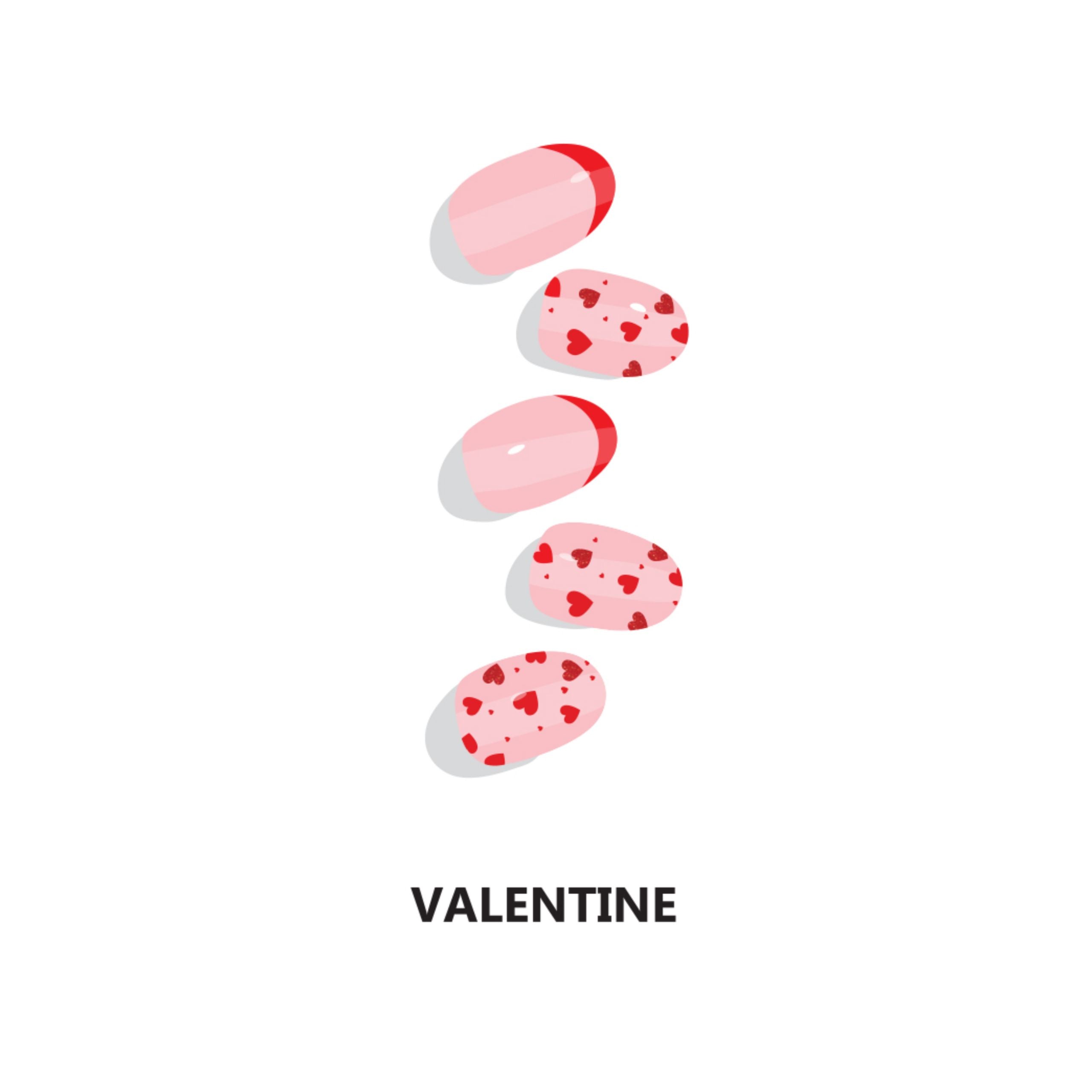 Valentine Semicured Gel Nail Wraps